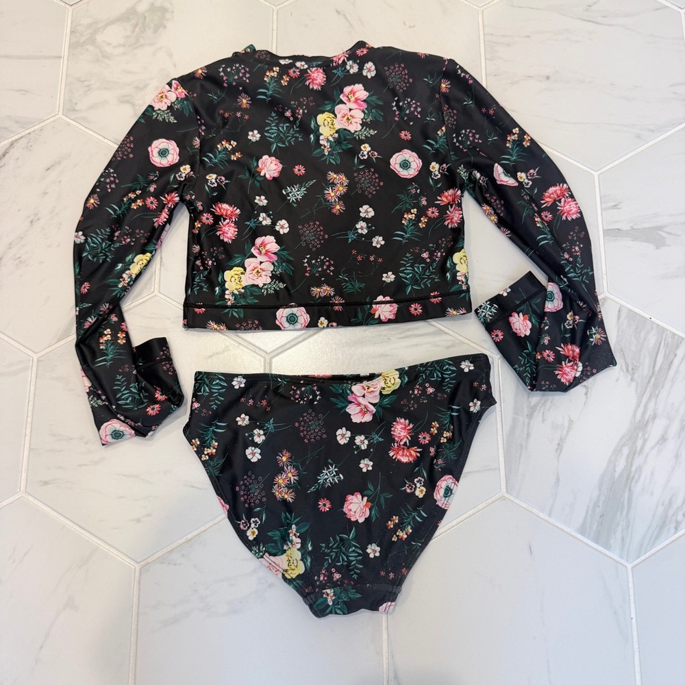 Melrose and Market Floral Kids Swim Rashguard Set - Picture 4 of 4